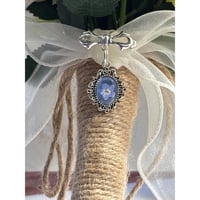 Image 1 of Handmade Forget-Me-Not Bouquet Charm – “Something Blue” Bridal Keepsake or Mourning Jewelry