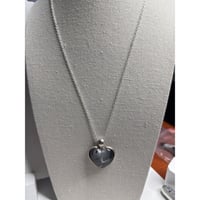 Image 2 of Heart-Shaped Resin Pendant Dandelion Seed Make a Wish Handmade in San Diego