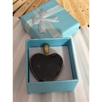 Image 1 of Dandelion Seed Jewelry: Heart-Shaped Pendant Necklace Cottagecore