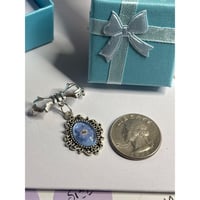Image 2 of Handmade Forget-Me-Not Bouquet Charm – “Something Blue” Bridal Keepsake or Mourning Jewelry