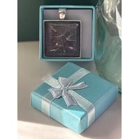 Image 2 of Square Resin Pendant Necklace Two Pressed Dandelion Seeds Handmade in San Diego