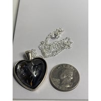 Image 4 of Heart-Shaped Resin Pendant Dandelion Seed Make a Wish Handmade in San Diego