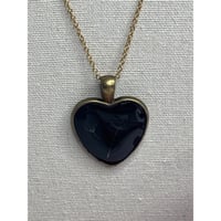 Image 3 of Dandelion Seed Jewelry: Heart-Shaped Pendant Necklace Cottagecore