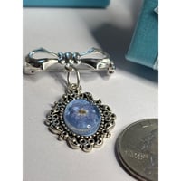 Image 3 of Handmade Forget-Me-Not Bouquet Charm – “Something Blue” Bridal Keepsake or Mourning Jewelry