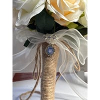 Image 4 of Handmade Forget-Me-Not Bouquet Charm – “Something Blue” Bridal Keepsake or Mourning Jewelry