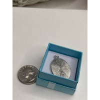 Image 4 of Dandelion Seed Whisper Pendant: Silver Oval Frame Handmade in San Diego