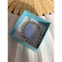 Image 4 of Dandelion Seed Whisper Pendant – 18x25 Silver Oval Keepsake – Cottage Core