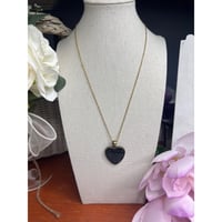 Image 5 of Dandelion Seed Jewelry: Heart-Shaped Pendant Necklace Cottagecore