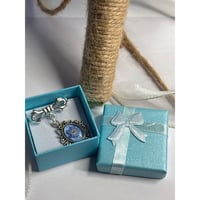 Image 5 of Handmade Forget-Me-Not Bouquet Charm – “Something Blue” Bridal Keepsake or Mourning Jewelry