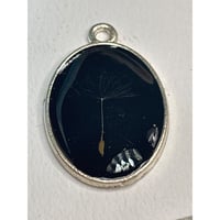 Image 5 of Dandelion Seed Whisper Pendant: Silver Oval Frame Handmade in San Diego