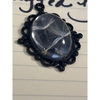 Image 2 of Handmade Dandelion Seed Filagree Pendant: Mourning Jewelry, Make a Wish, Unique Gift