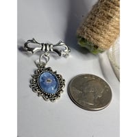 Image 6 of Handmade Forget-Me-Not Bouquet Charm – “Something Blue” Bridal Keepsake or Mourning Jewelry