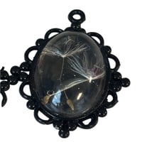 Image 3 of Handmade Dandelion Seed Filagree Pendant: Mourning Jewelry, Make a Wish, Unique Gift