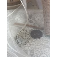 Image 3 of Handcrafted Oval Pendant With Dried Yellow Flower &amp; "Forever" Handwritten