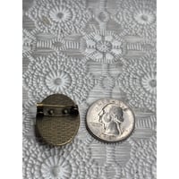 Image 7 of Handcrafted Mourning Brooch Cherub Vintage Postage Stamp Memorial Jewelry Bouquet Charm