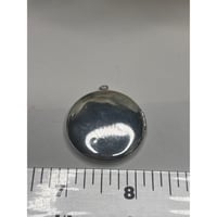 Image 2 of Photo Locket | Silver Circle |  Dried Red Poppy Flower | 25mm | Memorial Keepsake