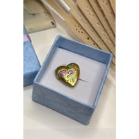 Image 2 of Customized Mini Heart Floral Locket | Choose Your Flower Color | Valentine Gift | Brass