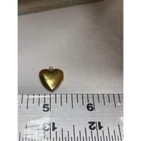 Image 2 of Pink &amp; Green Painted Floral Heart Locket | Gold | Valentine | Doll Size