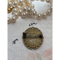 Image 2 of Victorian Inspired  Oval Mourning Brooch: Weeping Willow, Antique Brass Frame | 18x25