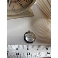 Image 4 of Forget-Me-Not Silver Photo Locket | Handpainted Detail | Blue &amp; Green Floral Design