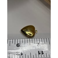 Image 4 of Mini Pink &amp; Green Gold Heart Locket | "I Love You" &amp; Floral Design | Doll Size Accessory