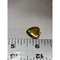 Image 4 of Purple & Green Painted Locket | Mini Gold Heart | Doll Size | .5"