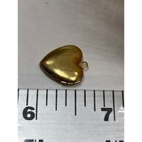 Image 5 of Tiny Gold-Tone Heart Locket | Painted Pink &amp; Green |Valentine Gift Romantic Keepsake