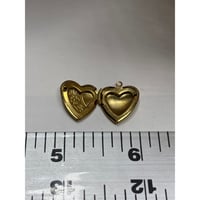 Image 5 of Purple & Green Painted Locket | Mini Gold Heart | Doll Size | .5"