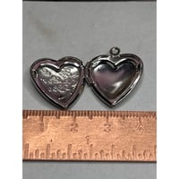 Image 5 of Sweetheart Locket | Victorian-Inspired Photo Keepsake | Etched Handpainted Flowers "I Love You"