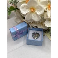 Image 6 of Sweetheart Locket | Victorian-Inspired Photo Keepsake | Etched Handpainted Flowers "I Love You"