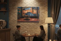 Image 1 of Cafe Windows(70cm X 50cm)