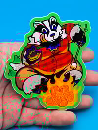Camping Badger Sticker