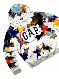 Image 3 of Re-worked One of Kind GAP Batick Super Patchworks Hoodie Size M