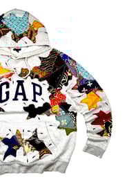 Image 4 of Re-worked One of Kind GAP Batick Super Patchworks Hoodie Size M