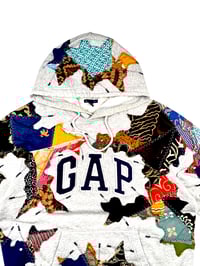 Image 6 of Re-worked One of Kind GAP Batick Super Patchworks Hoodie Size M