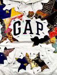 Image 8 of Re-worked One of Kind GAP Batick Super Patchworks Hoodie Size M