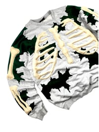 Image 3 of Re-worked One of Kind Cracky Puffy Skeleton Nike Sweatshirt Size L