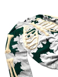 Image 4 of Re-worked One of Kind Cracky Puffy Skeleton Nike Sweatshirt Size L
