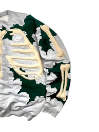 Image 5 of Re-worked One of Kind Cracky Puffy Skeleton Nike Sweatshirt Size L