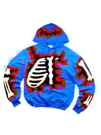 Image 1 of Re-Worked One of Kind Nike 3D Puff Skeleton Hoodie Size M