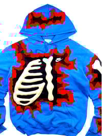Image 2 of Re-Worked One of Kind Nike 3D Puff Skeleton Hoodie Size M