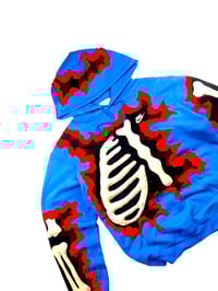 Image 3 of Re-Worked One of Kind Nike 3D Puff Skeleton Hoodie Size M