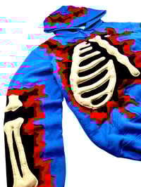 Image 4 of Re-Worked One of Kind Nike 3D Puff Skeleton Hoodie Size M