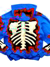 Image 8 of Re-Worked One of Kind Nike 3D Puff Skeleton Hoodie Size M