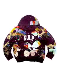 Image 1 of Re-worked One of Kind GAP Batik Flower Patchworks Hoodie Size M