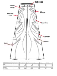 Image 2 of Vazia Blue Washed Wide Leg Cargos 