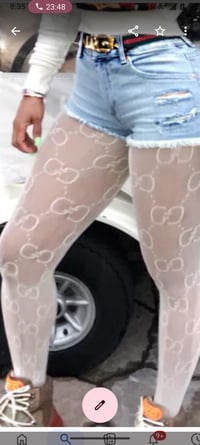 White GG Stockings 