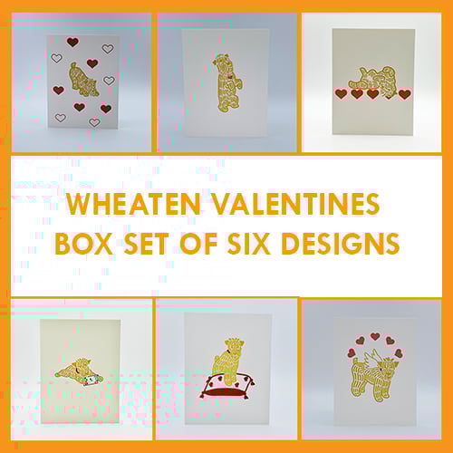 Image of WHEATEN VALENTINES - BOX SET OF SIX DESIGNS