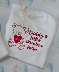 Image 2 of Teddy Bear Embroidered valentines jumpers boys & girls
