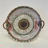 Image 1 of Gold disc dish with handles